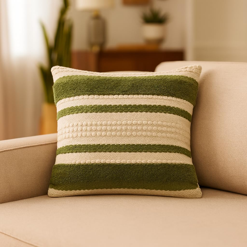 Tufted Boho Cotton Cushion Cover (45x45cm)