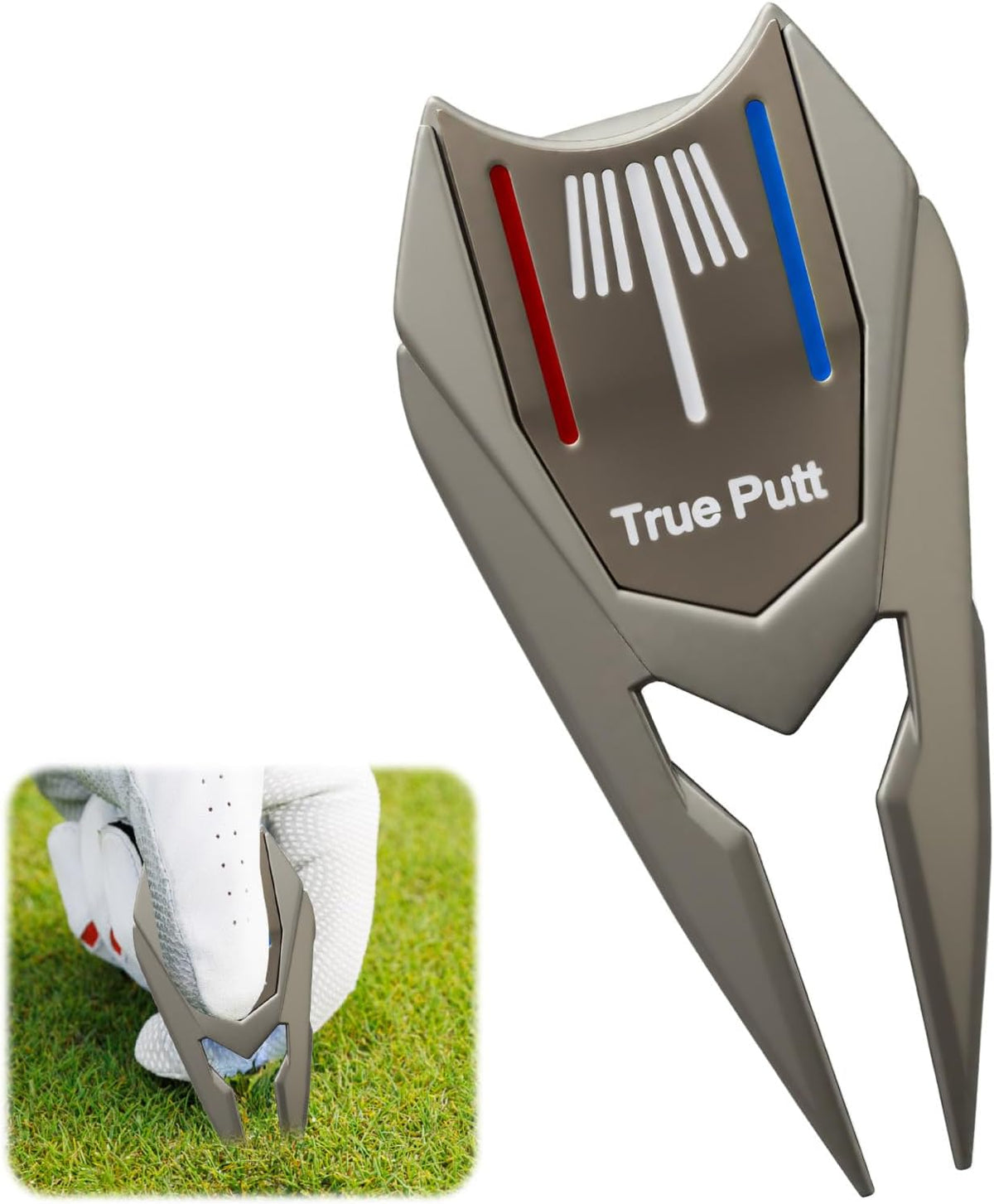 Golf Divot Repair Tool with Magnetic Ball Marker