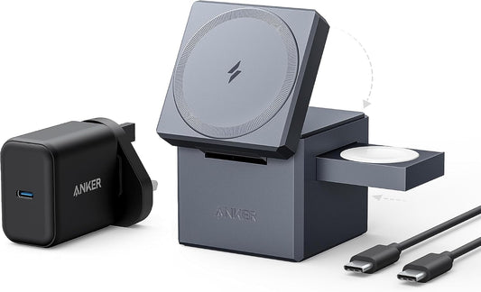 3-in-1 Foldable MagSafe Travel Charging Cube