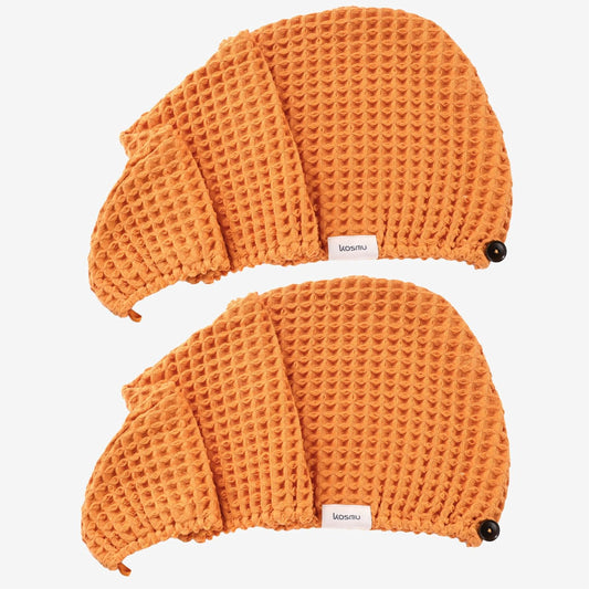 Waffle-Weave Cotton Hair & Body Towel Wrap